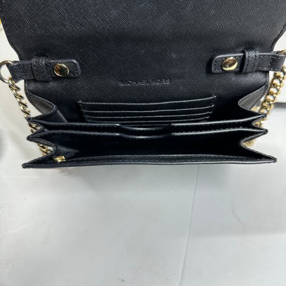 Michael Kors Coated Canvas Crossbody Phone Bag Black - Picture 4 of 7